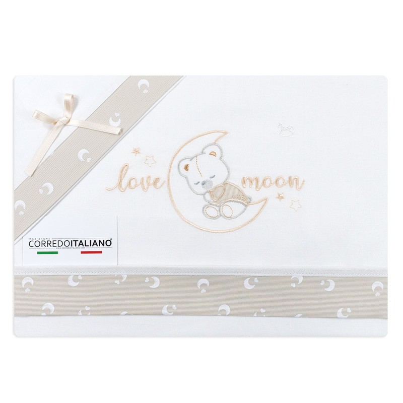 Set lenzuola culletta e carrozzina - Mio Piccolo LC13306 - Tortora