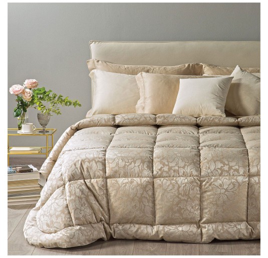 SonnoPiuma – winter goose down quilt in jacquard satin...