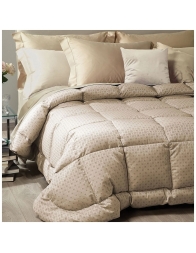 Canada - trapunta invernale in piuma d'oca e raso jacquard matrimoniale - Caleffi Home