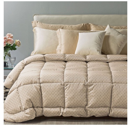 Canada – winter goose down quilt in jacquard satin king size bed – Caleffi Home