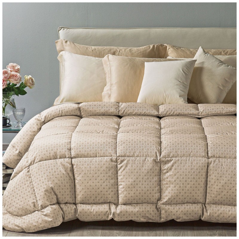 Canada – winter goose down quilt in jacquard satin king size bed – Caleffi Home