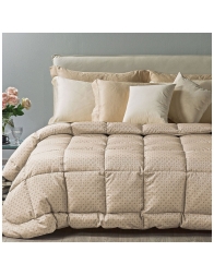 Canada - trapunta invernale in piuma d'oca e raso jacquard matrimoniale - Caleffi Home