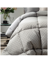 Canada - trapunta invernale in piuma d'oca e raso jacquard matrimoniale - Caleffi Home
