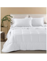 Dreaming - Trapunta invernale tinta unita in Raso di Cotone Matrimoniale - Bianco