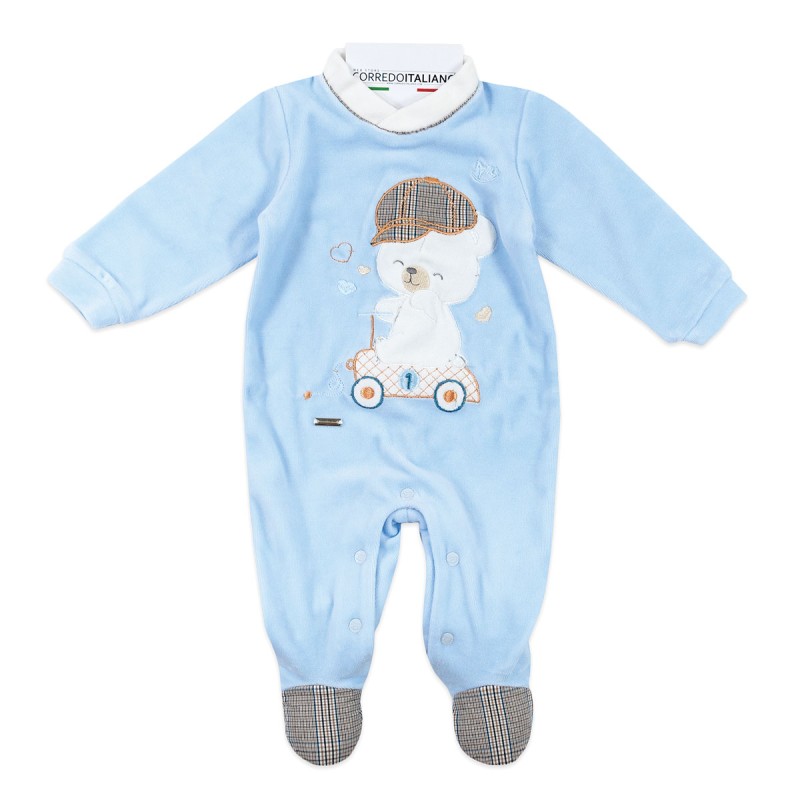 Bear and Hat Chenille Sleepsuit - Mio... Bear and Hat Chenille Sleepsuit - Mio...