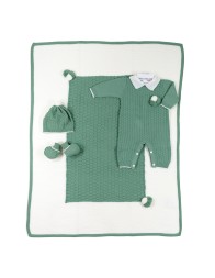 Newborn boy first layette set in wool blend - Prime Emozioni 2161G