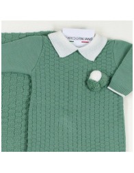 Newborn boy first layette set in wool blend - Prime Emozioni