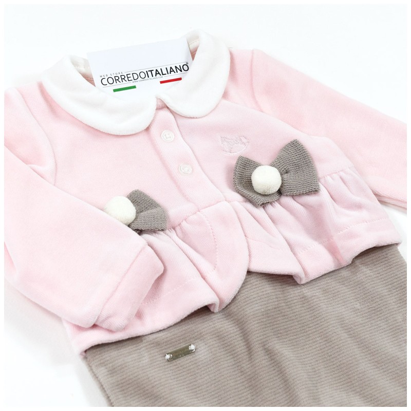 Baby girl velour romper – Mio Piccolo...