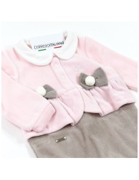 Tutina per neonata in ciniglia - Mio Piccolo TU389R