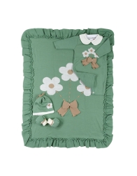 Set corredino prima uscita neonata in misto lana - Prime Emozioni 2121C