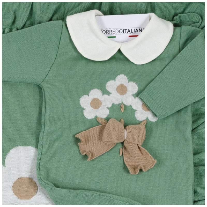 Newborn girl's first layette set in wool blend | Corredoitaliano® Newborn girl's first layette set in wool blend | Corredoitaliano®