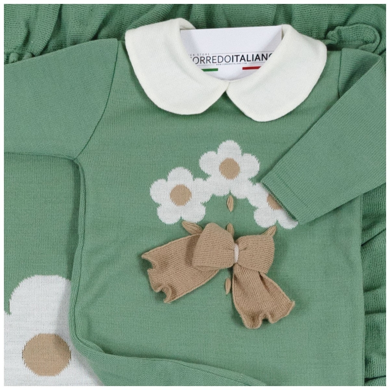 Set corredino prima uscita neonata in misto lana | Corredoitaliano®