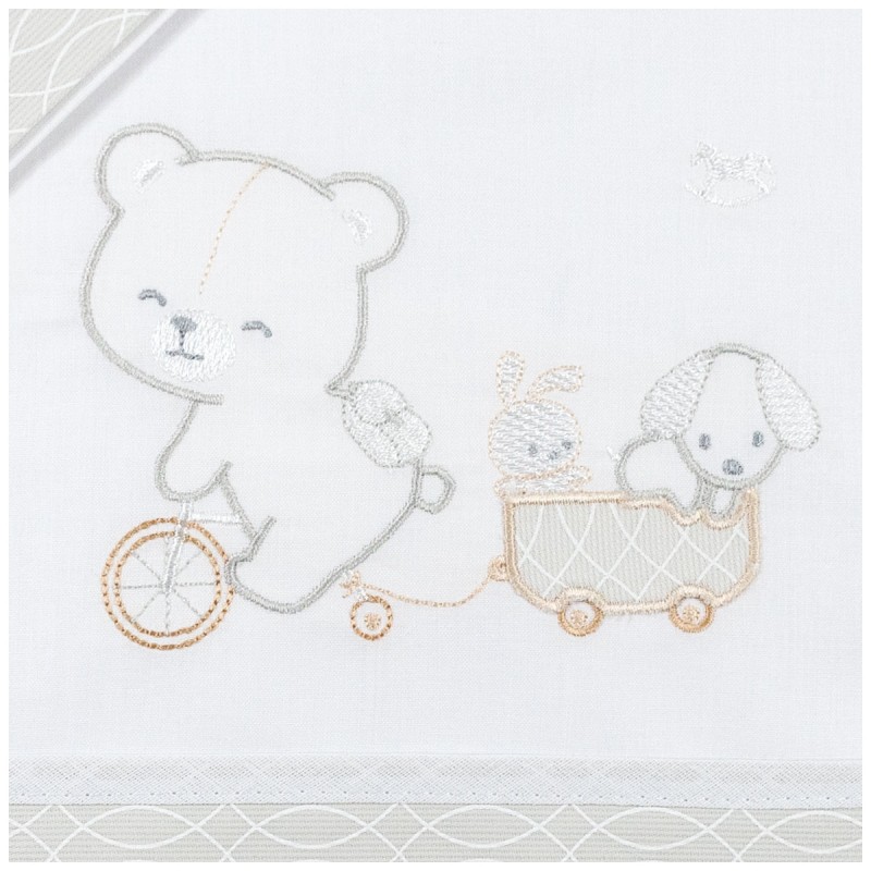 Cradle Pram sheet set - Mio Piccolo | Corredoitaliano® Cradle Pram sheet set - Mio Piccolo | Corredoitaliano®