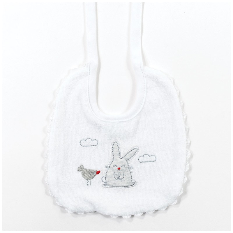 Bib in chenille embroidered AD9673B