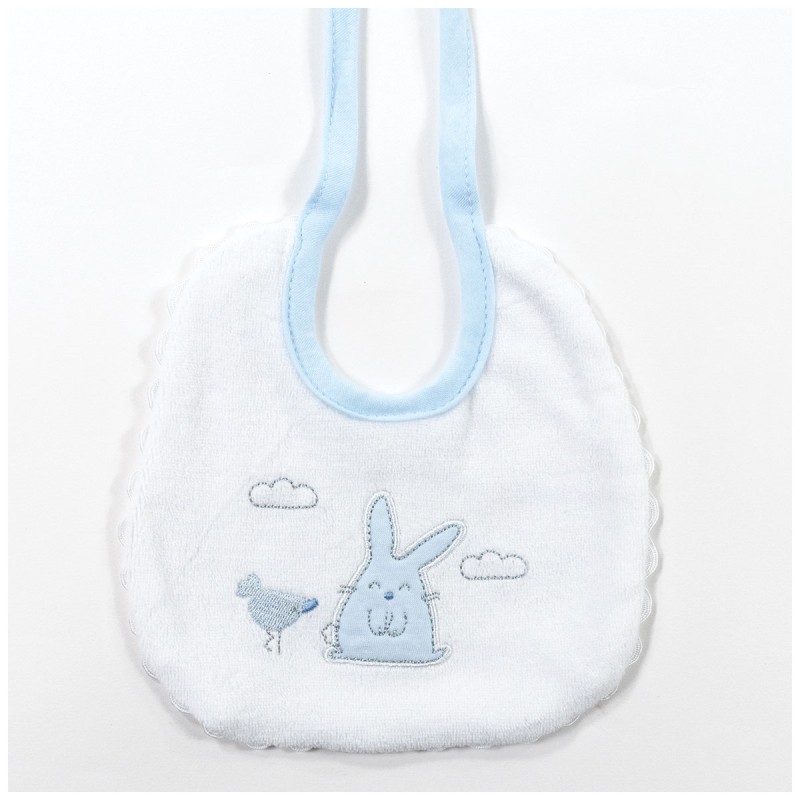 Bib in chenille embroidered AD9673B