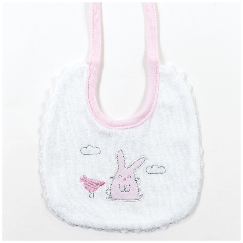 Bib in chenille embroidered AD9673B