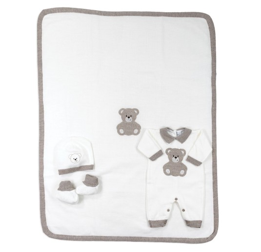 Newborn First Outing Wool Blend Layette Set Klaiadi KLDK126KC