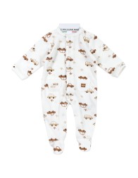 Velour baby sleepsuit - Babybol 250063