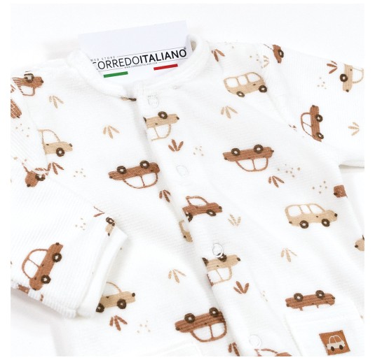 Velour baby sleepsuit - Babybol 250063 2