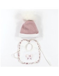Winter Hat and Bib Set - Teneri & Belli TR202