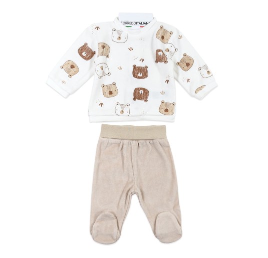 Tutina 2 pezzi in ciniglia Babybol 250025