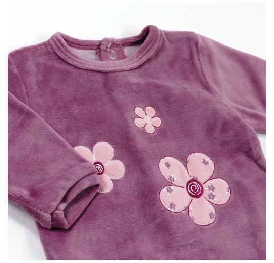 Chenille Romper with Daisies - Babybol 250046 2