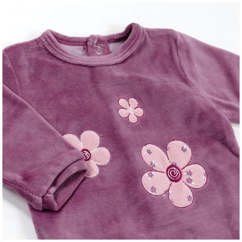 Tutina in ciniglia con margherite - Babybol | Corredoitaliano Tutina in ciniglia con margherite - Babybol | Corredoitaliano