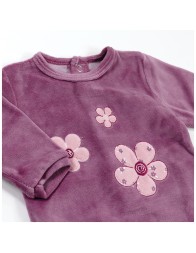 Tutina in ciniglia con margherite - Babybol | Corredoitaliano