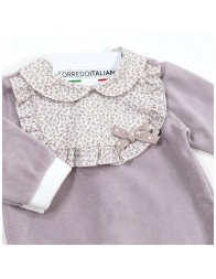 Chenille sleepsuit with floral detail | Corredoitaliano