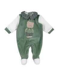 Tutina in ciniglia con colletto scozzese - Nazareno Gabrielli NG211027VV