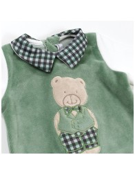 Tutina in ciniglia con colletto scozzese - Nazareno Gabrielli NG211027VV