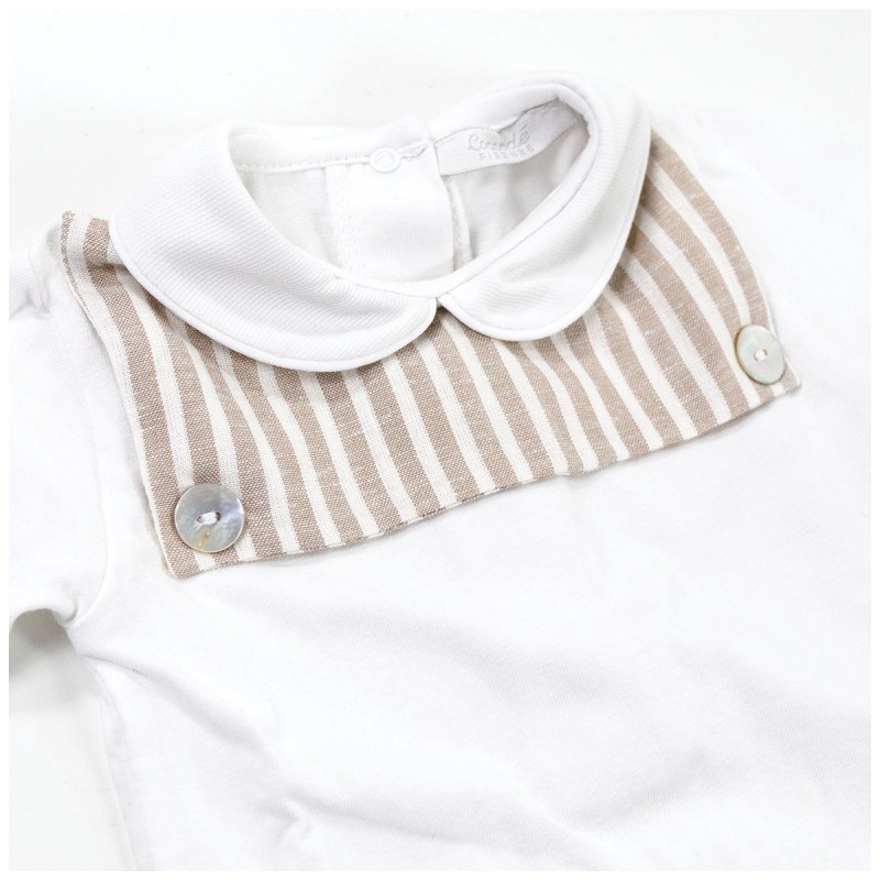 Cotton jersey onesie with collar - Coccode Firenze C57004