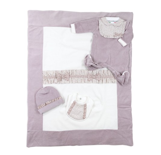 Set Corredino prima uscita Neonata ciniglia Le Chicche LCH7650A25