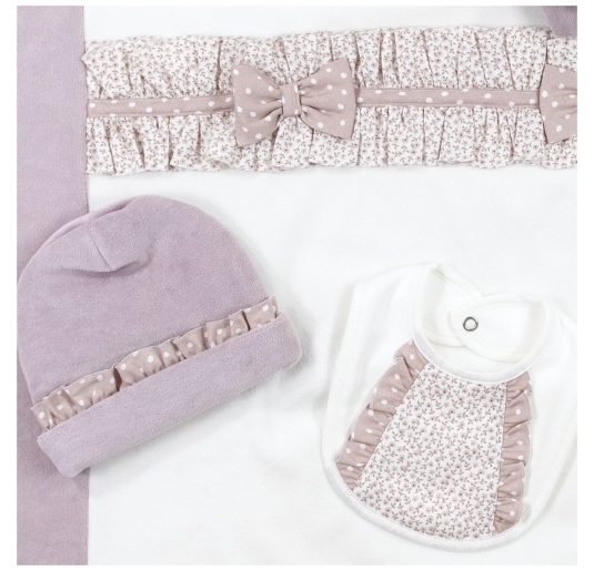 Velour Coming Home Set for Baby Girl by Le Chicche 2
