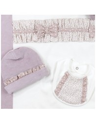 Velour Coming Home Set for Baby Girl by Le Chicche LCH7650A25