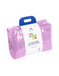 Arcobaleno - Set of 3 pairs of solid color terry towels - Caleffi Home