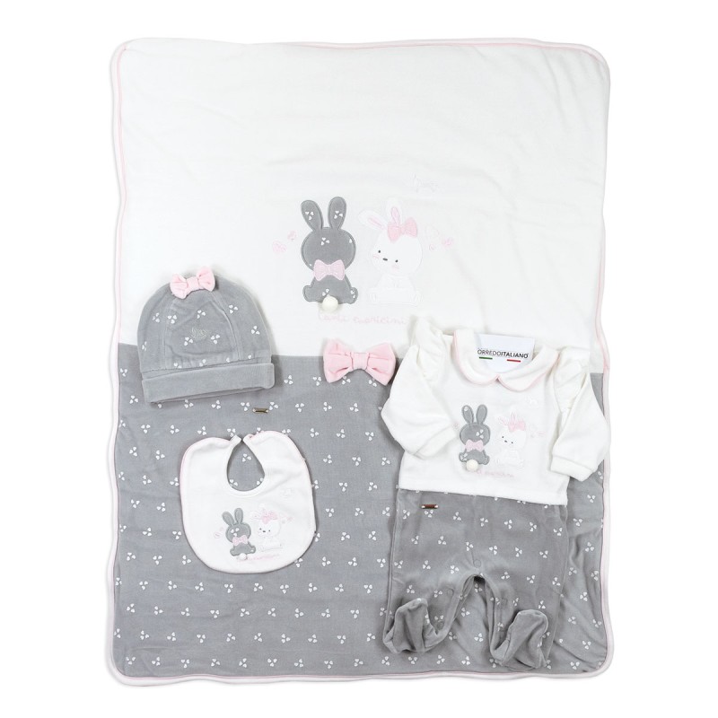 Set corredino prima uscita ciniglia per neonata - Mio Piccolo 388GR