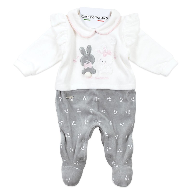 Tutina per neonata in ciniglia - Mio Piccolo TU388GR
