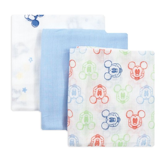 Topolino - Set 3 quadrati di garza cotone art. WX6103B