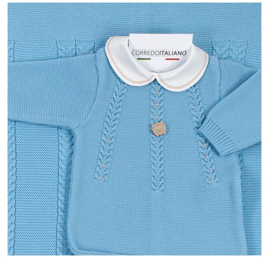 Set corredino prima uscita per neonato pura lana - Stella IN81A 2