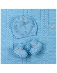 Newborn Boy Layette Set in Pure Wool - Stella | Corredoitaliano®