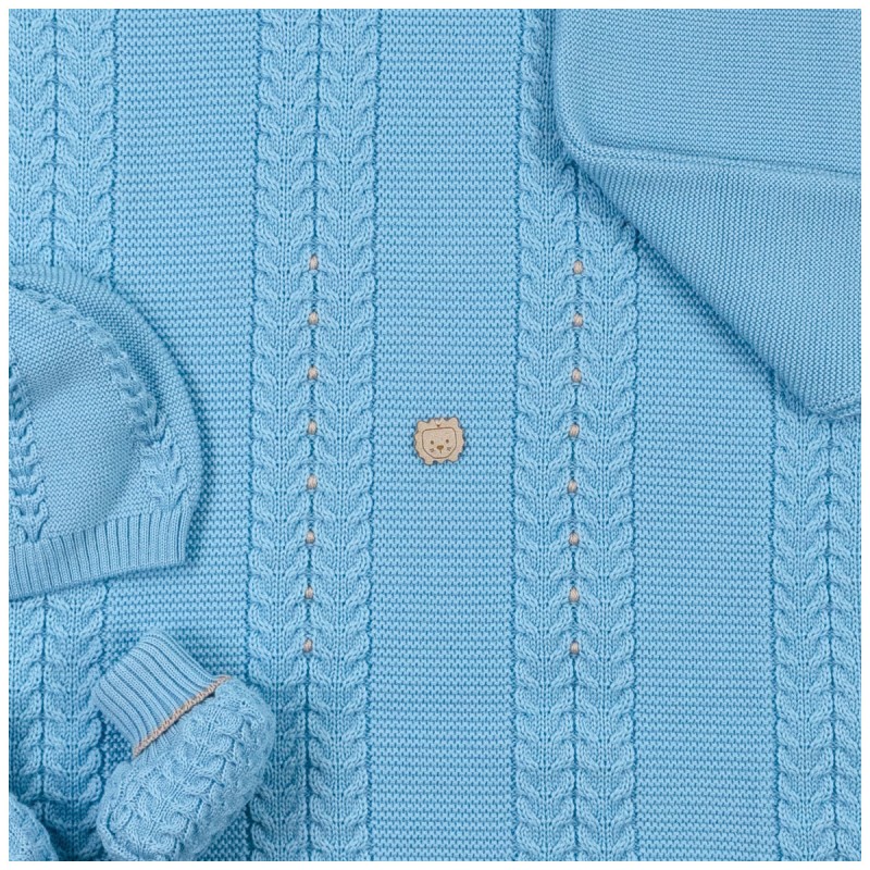 Newborn Boy Layette Set in Pure Wool - Stella | Corredo Italiano® Newborn Boy Layette Set in Pure Wool - Stella | Corredo Italiano®