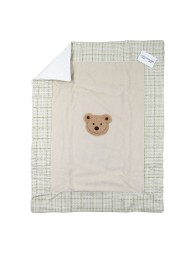 Chenille Blanket for Crib with Bear – Le Chicche | Corredo Italiano
