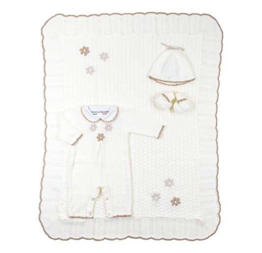 Newborn girl's first layette set in wool blend - Prime Emozioni 2111B