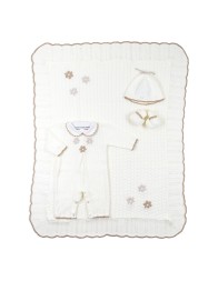 Newborn girl's first layette set in wool blend - Prime Emozioni 2111B