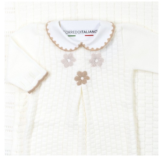 Newborn girl's first layette set in wool blend - Prime Emozioni 2111B 2