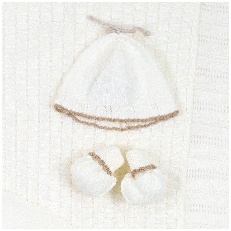 Newborn girl's first layette set in wool blend | Corredoitaliano Newborn girl's first layette set in wool blend | Corredoitaliano