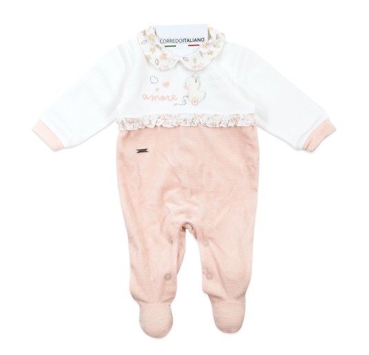 Tutina per neonata in ciniglia - Mio Piccolo TU385R