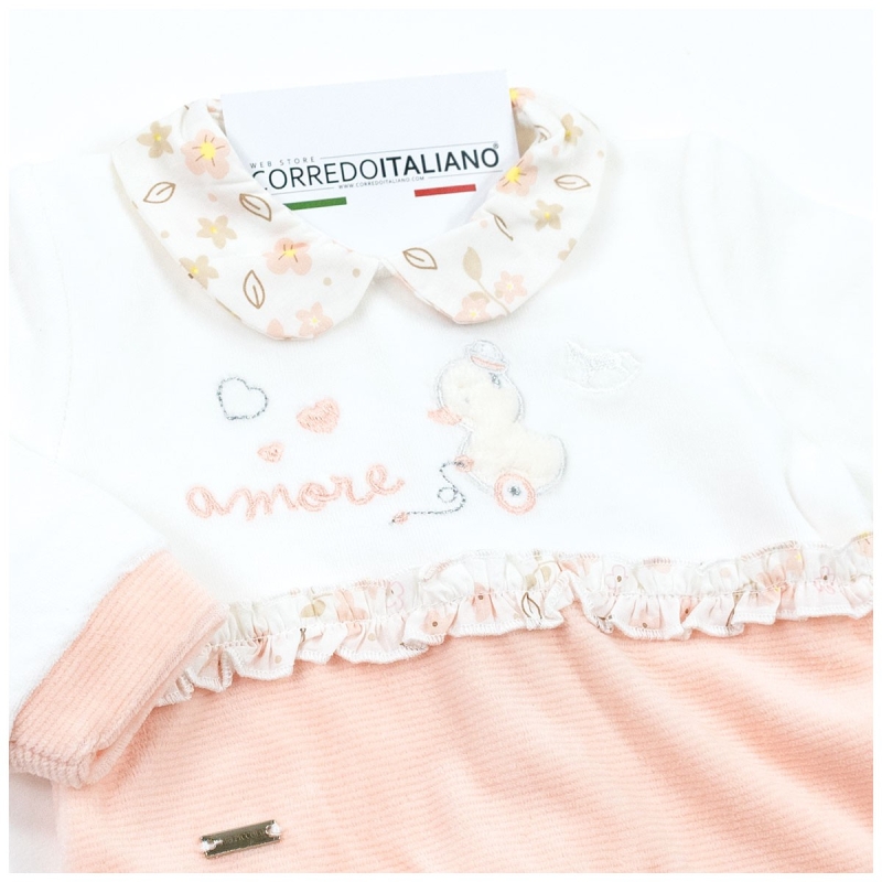Baby Girl Velour Sleepsuit – Mio Piccolo TU385R