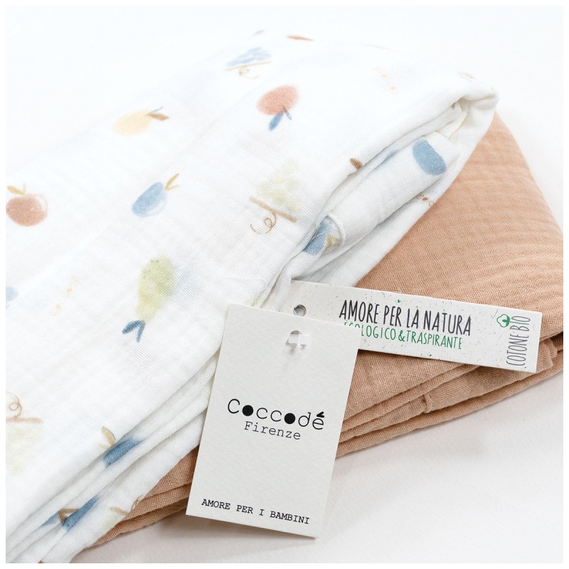 Quadrati di garza cotone biologico - Coccode' Firenze